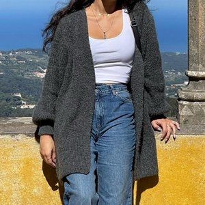 topshop maxi knit cardigan